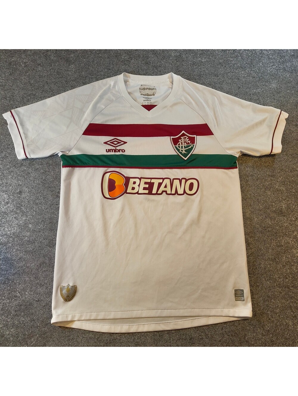 Fluminense Umbro Home Jersey White Green Maroon BETANO Men’s Large